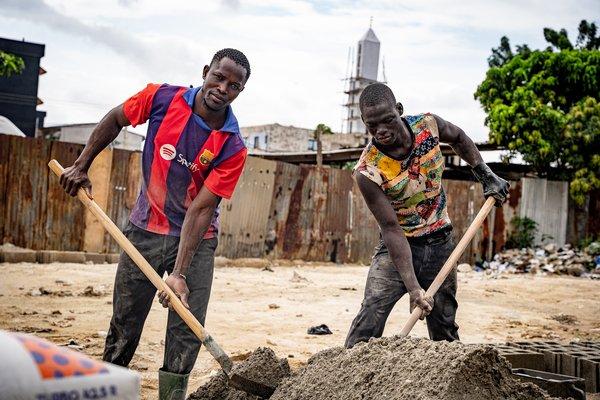 Manoeuvres sur chantier
