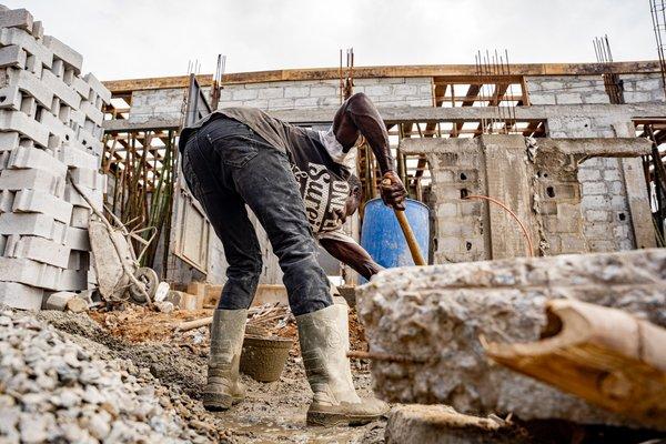 Manoeuvre sur chantier