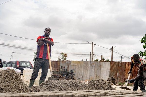 Manoeuvre sur chantier
